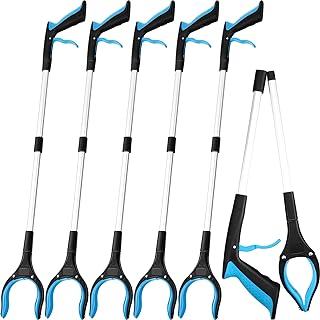 Photo 1 of 6 Pack Grabber Reacher Tool for Elderly, 32 Inch Foldable Pick Up Stick Trash Grabber Long Handy Mobility Aids Lightweight Reaching Tool Claw Stick Arm Extension Litter Picker (Green) (Blue) https://a.co/d/iiJhNsW