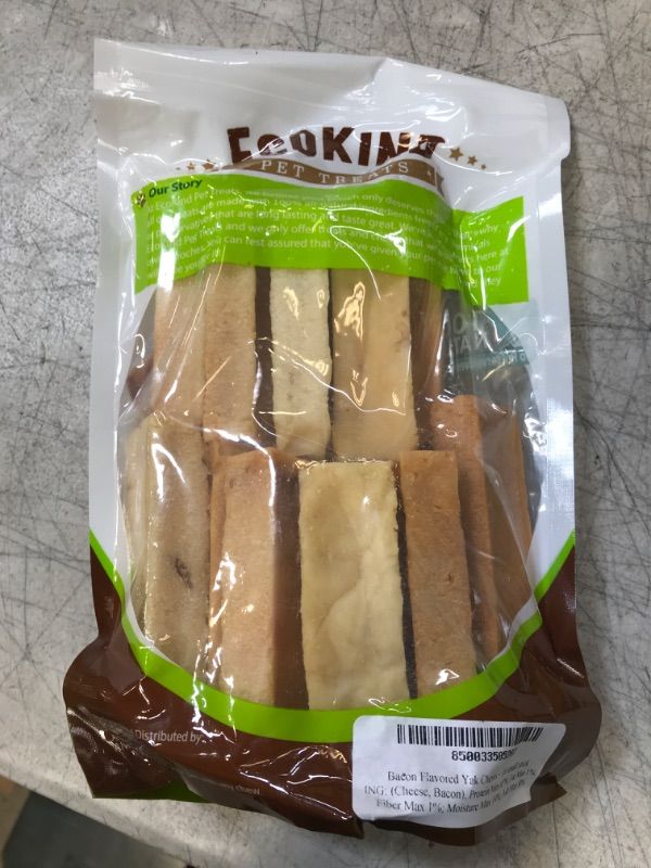 Photo 2 of EcoKind Pet Treats Premium Gold Bacon Flavored Yak Chews | All Natural Himalayan Yak Cheese Dog Chew for Small to Large Dogs | Keeps Dogs Busy & Enjoying, Indoors & Outdoor Use (16 Small Sticks)