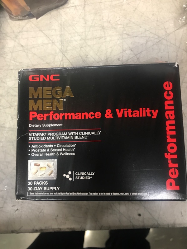 Photo 2 of GNC Mega Men Performance and Vitality Vitapak Program,Capsule - 30 Vitapaks