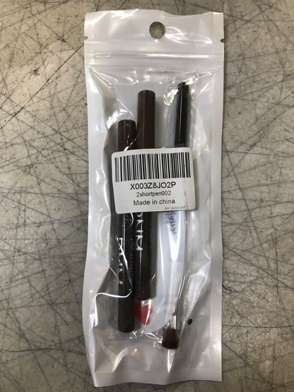 Photo 3 of 2 short eyebrow pencil with 1 pack eyebrow brush,1 pack eyebrow tool,#brownpen002