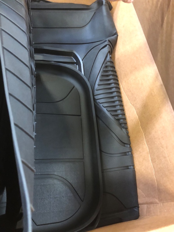 Photo 3 of 3W 2018-2024 Chevy Equinox Floor Mats/GMC Terrain Floor Mats, TPE All Weather Custom Fit for Chevrolet Equinox/GMC Terrain Denali Accessories 1st and 2nd Row Full Set Car mats, Black
