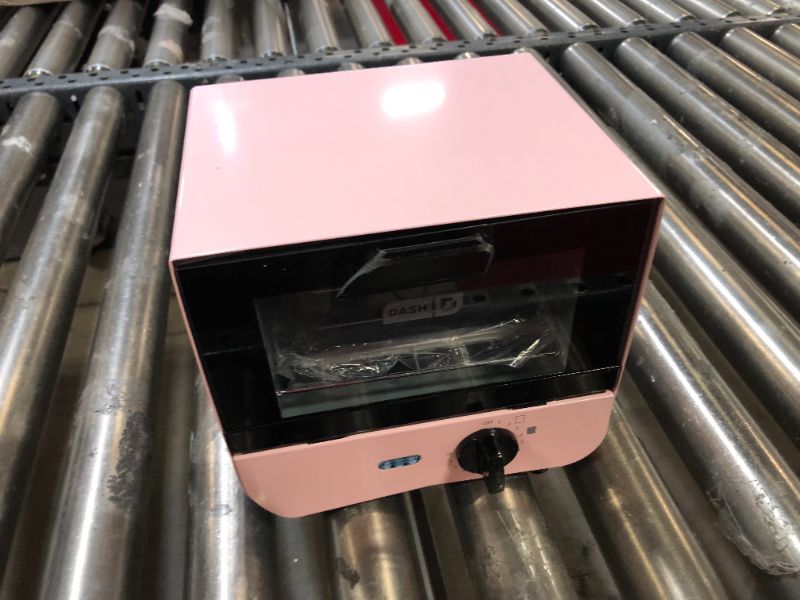 Photo 2 of DASH Mini Toaster Oven Cooker for Bread, Bagels, Cookies, Pizza, Paninis & More with Baking Tray, Rack, Auto Shut Off Feature - Pink
