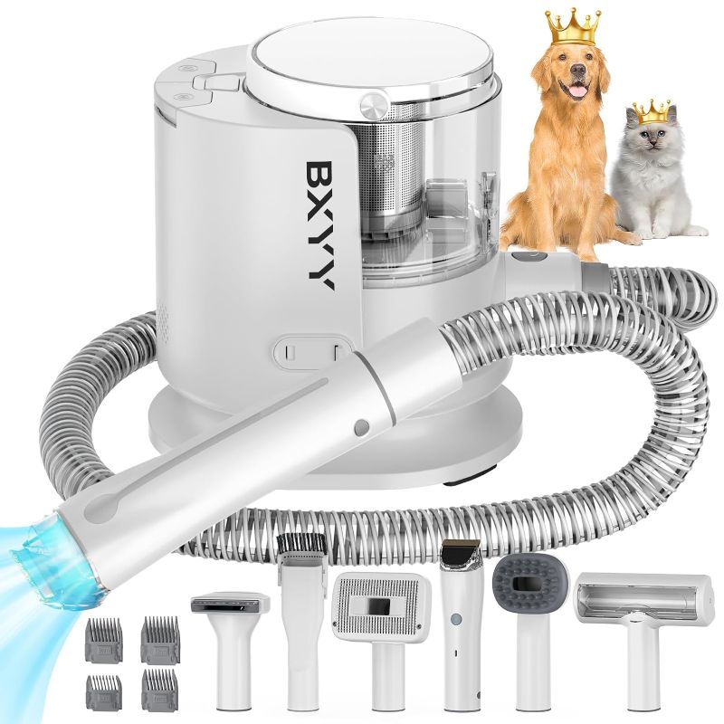 Photo 1 of Dog Grooming Kit & Vacuum Suction 99% Pet Hair, 1.5L Dust Cup Dog Hair Vacuum, Dog grooming clippers with 6 Pet Grooming Tools, Brush for Shedding Dogs Cats and Other Animals