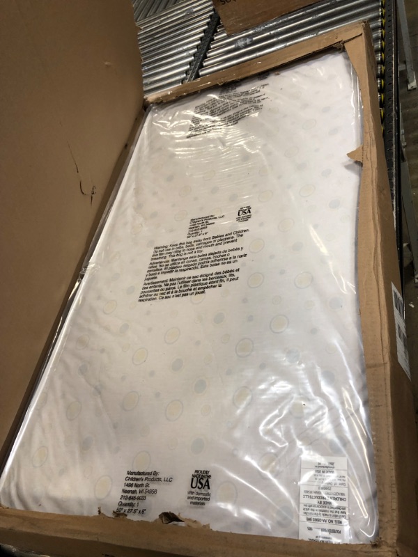 Photo 2 of Delta Children Twinkle Stars Dual Sided - 6" Premium Sustainably Sourced Fiber Core Crib and Toddler Mattress - Waterproof - GREENGUARD Gold Certified - 7 Year Warranty - Made in USA