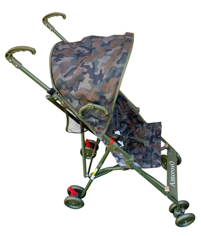 Photo 1 of AmorosO Single Umbrella Stroller for Toddler - Travel Stroller for Babies - Sun Protection Cover - Nylon Fabric Material - Metal Frame - PP Plastic Handle Material - Camouflage
