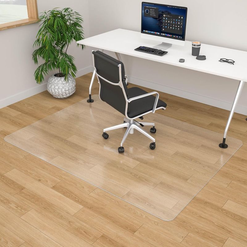 Photo 1 of 100pointONE Office Chair Mat for Hardwood Floor - 46" x 72" Clear Floor Protector Mat for Office Chair On Hardwood, Large Desk Chair Floor Mat for Home & Office, Easy Glide
