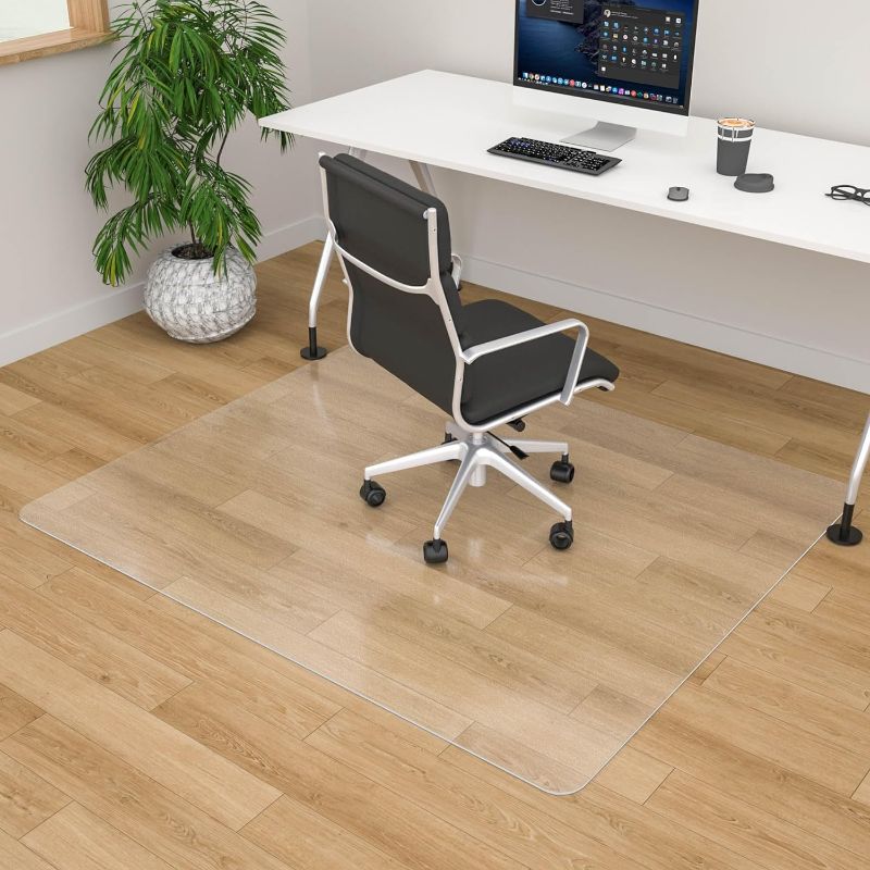 Photo 1 of 100pointONE Large Office Chair Mat for Hardwood Floor - 45" x 53" Clear Floor Protector Mat for Office Chair On Hardwood, Easy Glide Desk Chair Mat for Hard Floor, Computer Chair Mat for Home & Office
