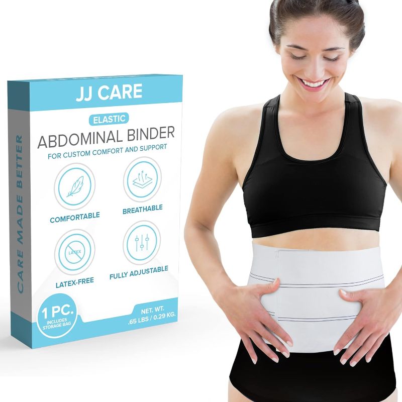 Photo 1 of (FACTORY SEALED)JJ CARE Abdominal Binder (30"-45" inches waist), Breathable Fabric C-Section Belly Binder, Abdominal Binder Post Surgery, Stretchable Postpartum Waist Binder Compression Garment, Lower Waist Post Surgery Compression Garment
