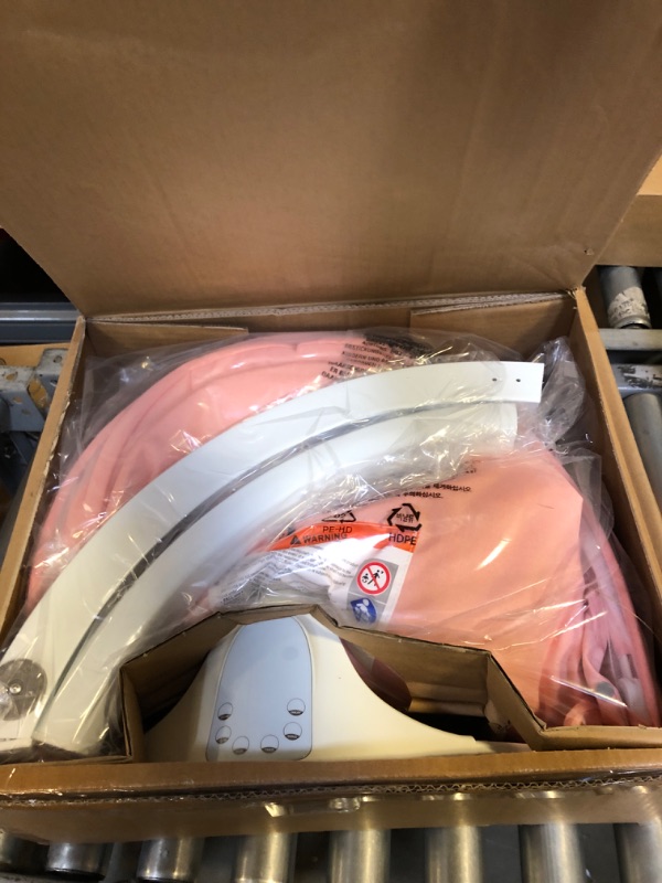 Photo 1 of Napei Baby Swings for Infants,Bluetooth Baby Bouncer,Electric Portable Baby Swing for Newborn with 5 Speed & Music Speaker,Touch Screen/Remote Control Baby Rocker with 5 Point Harness for 5-20 lb Pink