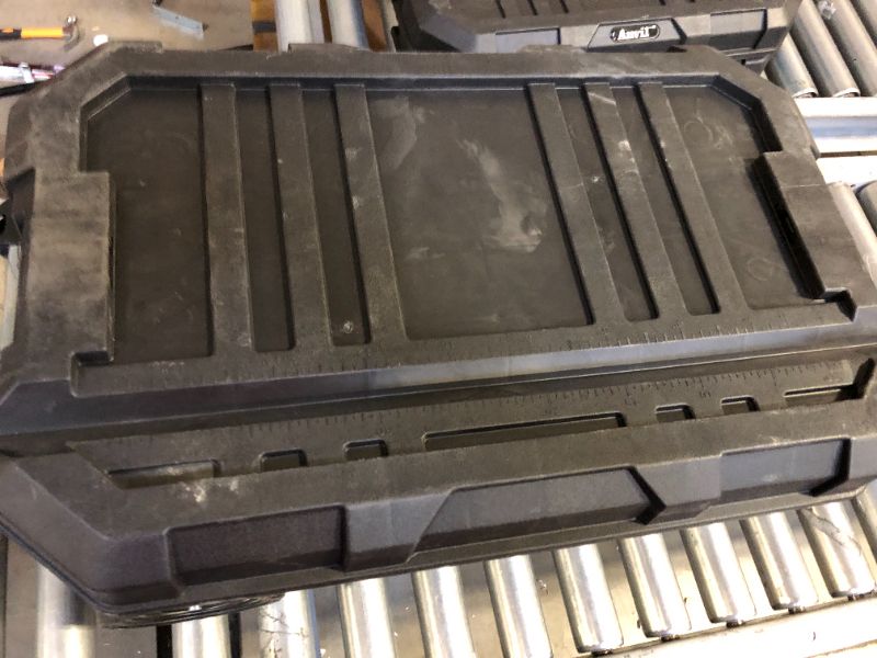Photo 3 of 24 in. Black Plastic Rolling Tool Box
