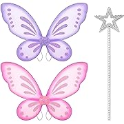 Photo 1 of Butterfly Fairy Wings for Girls, Halloween Party Favors Costume Angel Wings Cosplay Dress Up Fairy Wings for Adults Kids
