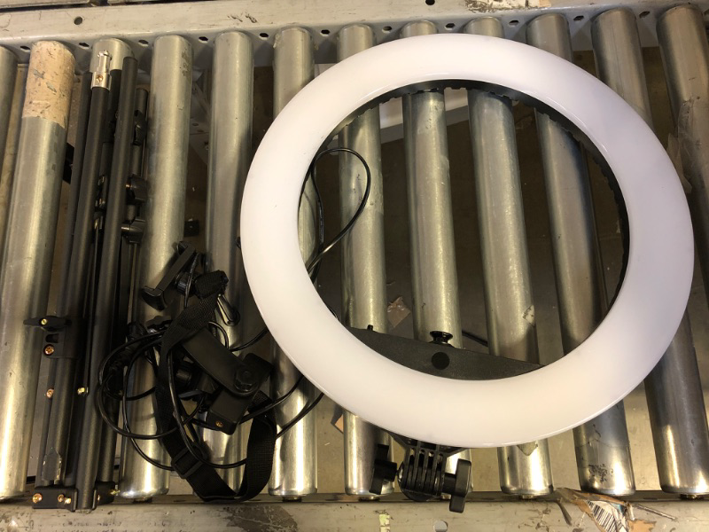Photo 1 of 18 inch LED Ring Light with Tripod Stand Dimmable Makeup Selfie Ring Light for Studio Portrait YouTube Vlog Video Shooting with Carrying Bag and Remote Controller