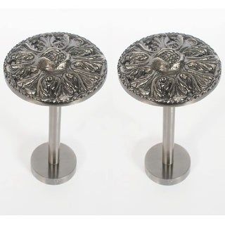 Photo 1 of 2 Pcs Curtain Holdback for Curtains Wall Mounted Metal Drapery Hook for Door Window Treatment(Round Medallion)- by Deco Window
