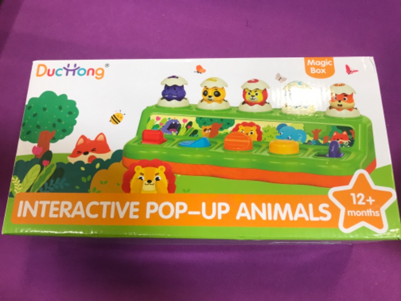 Photo 2 of Duchong Interactive Pop Up Animals Eggs Toy with Music & Sound, Early Developmental Learning Sensory Toy for 1Year Old & 9-12-18 Months Baby, Girls & Boys
