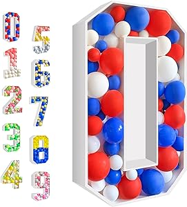 Photo 1 of  3.2FT Marquee Number, Balloon Frame Number 0, Mosaic Numbers for Balloons, Marquee Light Up Numbers, Pre-Cut Kit Thick Foam Board Decoration for Party Decor, Birthday, Anniversary Decoration