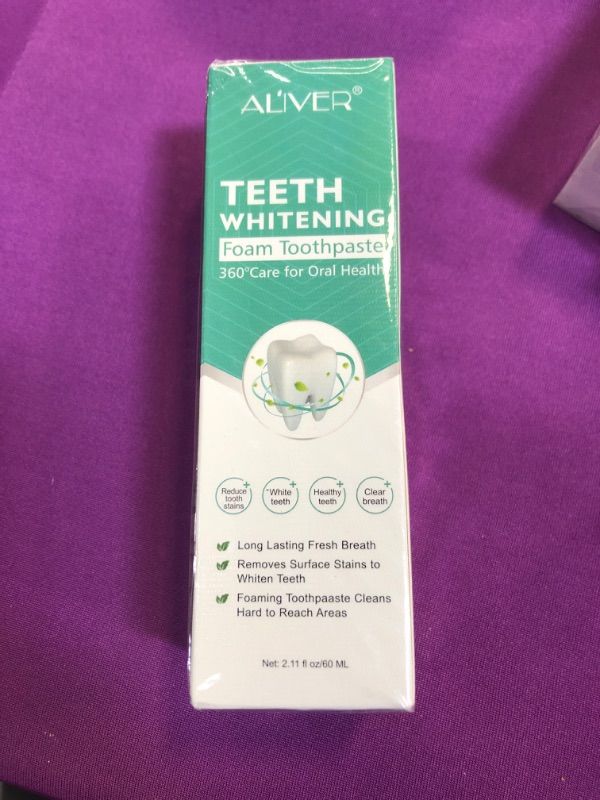 Photo 2 of 1Pc Toothpaste Cleansing Foam, 60ml Baking Soda Toothpaste, Intensive Stain Removal Toothpaste, Travel Friendly, Easy to Use, Oral Care-Toothpaste Replacement, Ultra-fine Mousse Foam (Mint Adult)
