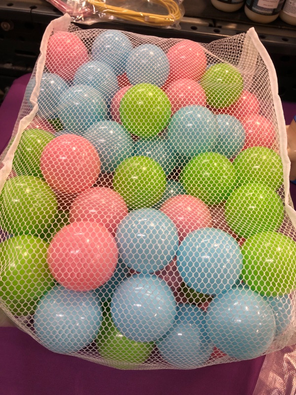 Photo 2 of 100 Soft Plastic Balls for Baby Toddler Ball Pit, BPA Free Play Tents & Party & Christmas & Tunnels Indoor & Outdoor Great Gift for Kids SEE 2ND PHOTO