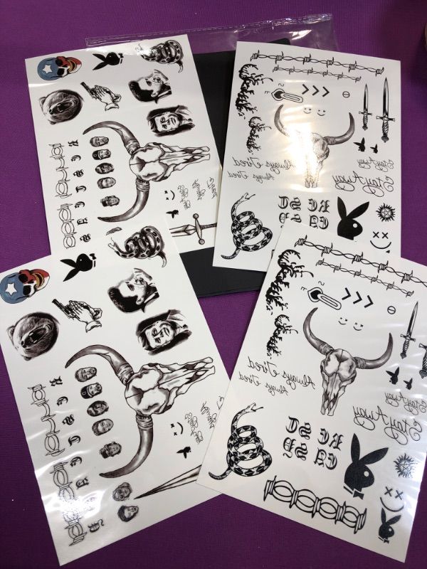 Photo 1 of 4 sheets temporary tattoos