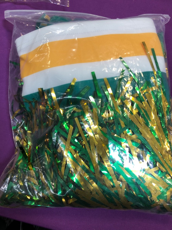 Photo 1 of Cheerleaders Uniform for Girls Stranger Hawkins Tiger Costume Outfit Fancy Dress up for Halloween Party Green 6-7 yr
