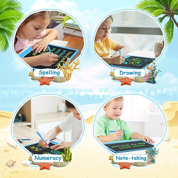 Photo 3 of LCD Writing Tablet 15 Inch Colorful Screen Doodle Boards Drawing Tablets for Kids Writing Tablet with Attached Pen Doodle Board for Kids Ages 4-8