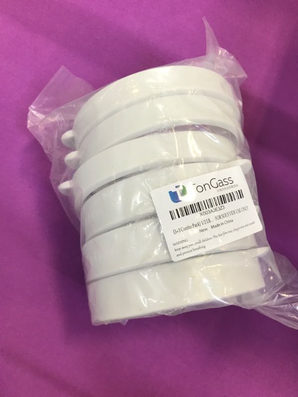 Photo 1 of (3+3 Combo Pack) 1/2 LB & 1/3 LB Burger Immersion Cooking Ring Molds with Handles - Sous Vide Burger Patty Makers - Food-Safe Plastic - FOR SOUS VIDE USE ONLY