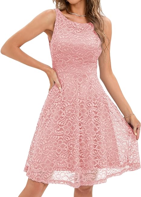 Photo 1 of Bbonlinedress Women Floral Lace Wedding Bridesmaid Dress Formal Cocktail Party Short Homecoming Dress
 SZ 2XL