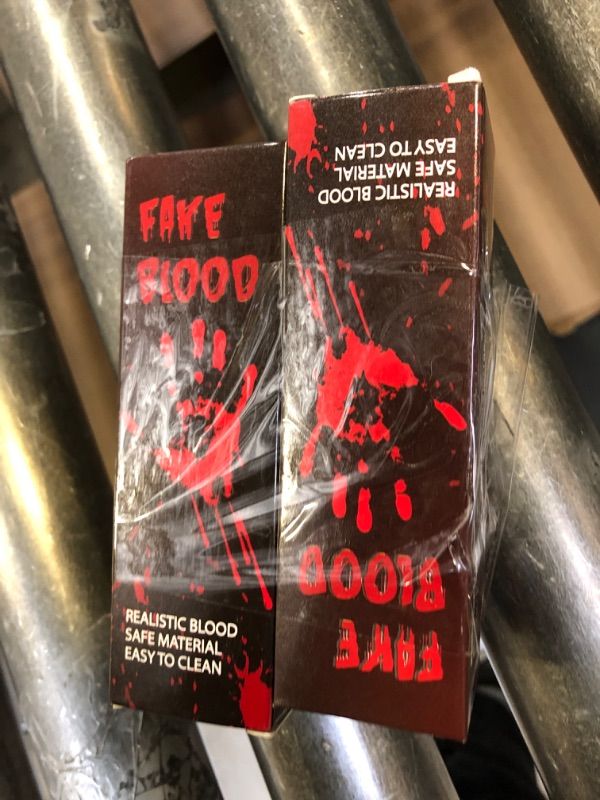 Photo 2 of 2 Aposhion Halloween Fake Blood Makeup Costume - Fake Blood Spray 2oz(60ml) Face Paint Makeup Halloween Blood for Zombie Bloody Vampire Clown Makeup Halloween Cosplay for Women and Men, Easy to Clean 60 ml