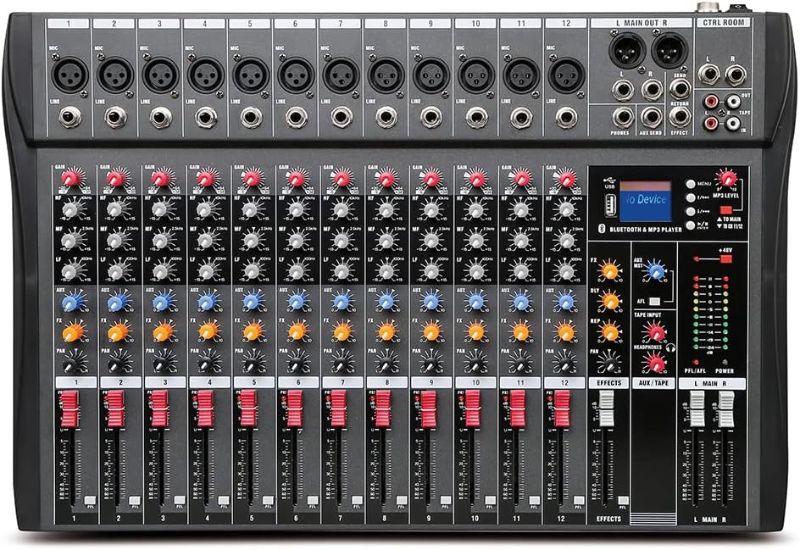 Photo 1 of Weymic CK-120 Professional Mixer (12-Channel) for Recording DJ Stage Karaoke w/USB Drive BT
