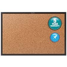 Photo 1 of Quartet Cork Board, Bulletin Board, 2' x 1.5' Corkboard, Black Frame (2301B) Black Frame 2' x 1.5'