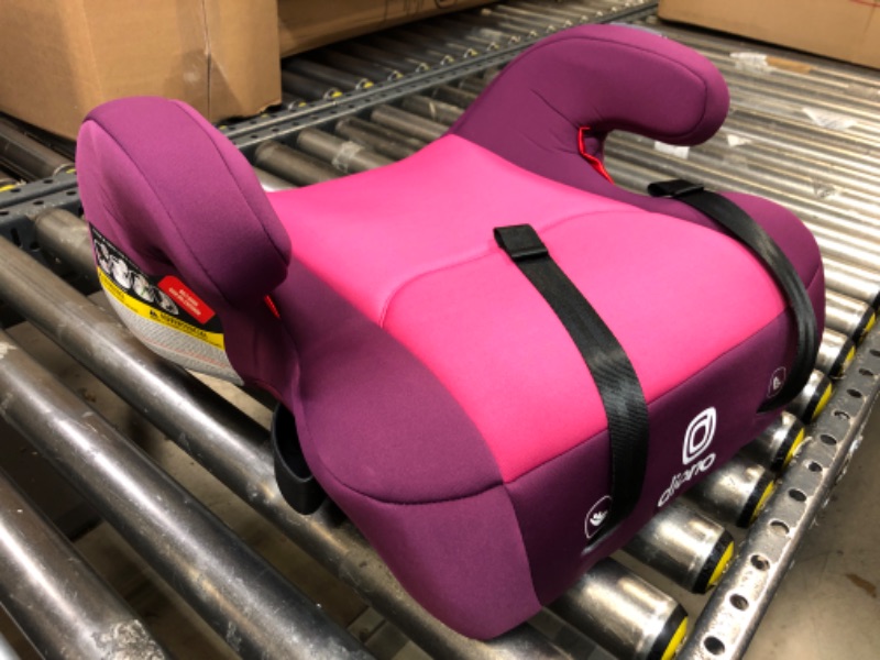 Photo 2 of Diono Solana 2 XL 2022, Dual Latch Connectors, Lightweight Backless Belt-Positioning Booster Car Seat, 8 Years 1 Booster Seat, Pink NEW! LATCH Connect Single Pink