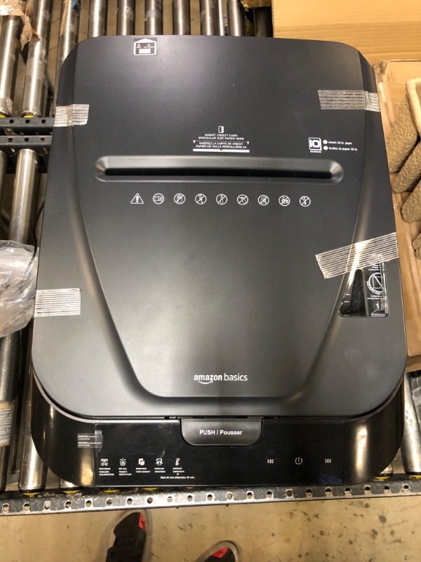 Photo 1 of Amazon Basics 150-Sheet Autofeed Micro-Cut Paper Shredder 150 Sheet Shredder