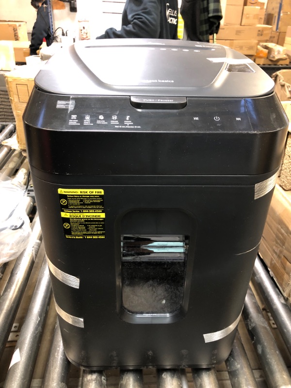 Photo 1 of Amazon Basics 150-Sheet Autofeed Micro-Cut Paper Shredder 150 Sheet Shredder