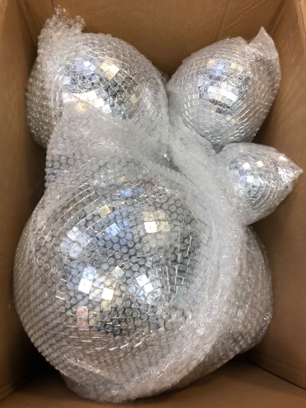 Photo 2 of 17 Pack Large Disco Ball Hanging Disco Ball Small Disco Ball Mirror Disco Balls Decorations for Party Wedding Dance and Music Festivals Decor Club Stage Props DJ Decoration (3.2 Inch)