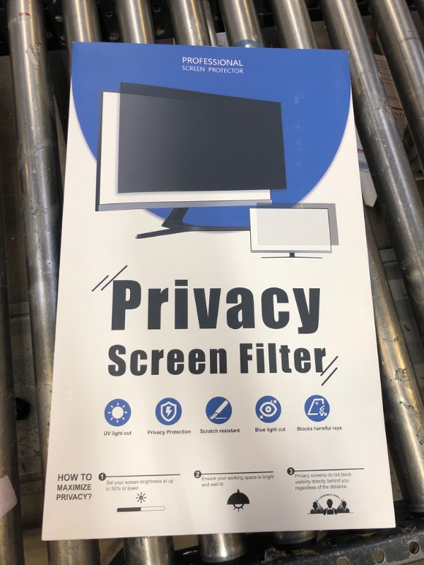 Photo 3 of [2 Pack] 24 Inch Computer Privacy Screen for 16:10 Aspect Ratio Widescreen Monitor, Eye Protection Anti Glare Blue Light Computer Monitor Privacy Filter, Removable Anti-Scratch 24in Protector Film [2 Pack] 24'' Privacy Screen (16:10)