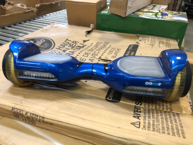 Photo 2 of **FOR PARTS** Magic hover Hoverboard Off Road All Terrain Self Balancing Scooter 6.5" T581 Flash Two-Wheel Self Balancing Hoverboard with Bluetooth Speaker and LED Lights for Kids and Adults Gift UL 2272 Certified 