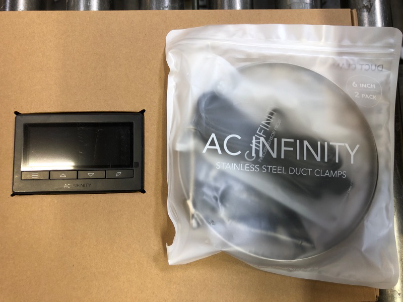 Photo 3 of AC Infinity CLOUDLINE T6, Quiet 6” Inline Duct Fan with Temperature Humidity Controller, Bluetooth App - Ventilation Exhaust Fan for Heating Cooling Booster, Grow Tents, Hydroponics