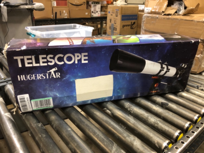 Photo 4 of HUGERSTAR Telescope, 90mm Telescopes for Adults Astronomy & Kids & Beginners, 800mm Refracting Telescope Fully Multi-Coated High Transmission Coatings with Phone Mount, Observe The Moon and Stars Telescope90800 White