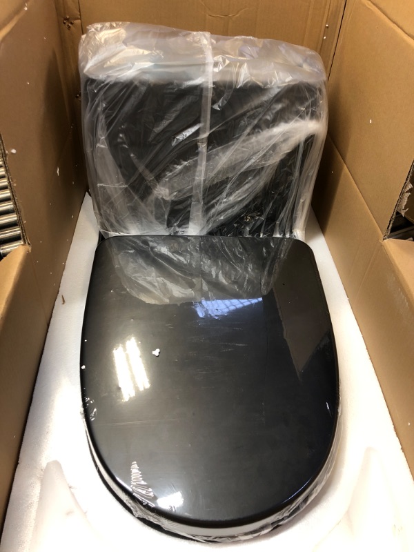 Photo 2 of Sublime II One-Piece Round Toilet Dual-Flush 1.1/1.6 gpf in Matte Black Dual Flush Compact Matte Black