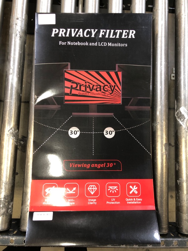 Photo 3 of Computer Privacy Screen Protector 24 Inch with Hp Dell Acer Asus Samsung LG and More, Removable Security Shield Filter for 16:9 Aspect Ratio Monitor Like ViewSonic Sceptre AOC Koorui BenQ and More 24 Inch - 16:9 Aspect Ratio