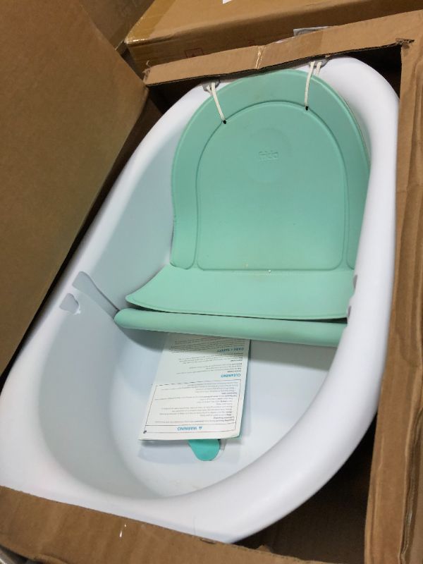 Photo 2 of 4-in-1 Grow-with-Me Bath Tub by Frida Baby Transforms Infant Bathtub to Toddler Bath Seat with Backrest for Assisted Sitting in Tub