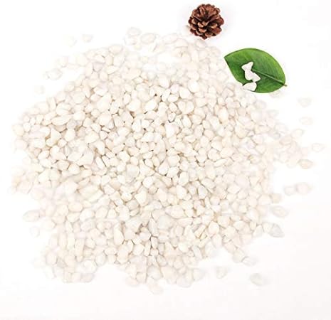 Photo 1 of [18 Pounds] White Pebbles Aquarium Gravel River Rock,Natural Polished Decorative Gravel,Garden Outdoor Indoor Ornamental Pebbles Rocks,White Stones,Polished Gravel for Landscaping Vase Fillers (18.5)