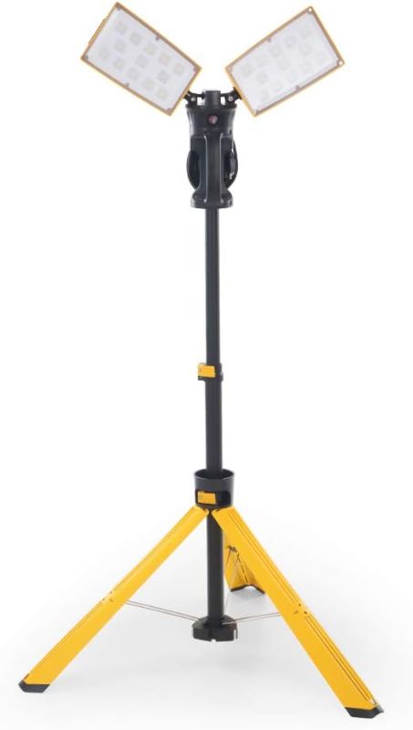 Photo 1 of ?Upgraded?LUTEC 6290Pro 9000 Lumen 90 Watt Dual-Head LED Work Light with Telescoping Tripod, Work Light with Stand Rotating Waterproof Lamps and 8 Ft...

