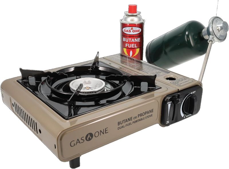 Photo 1 of Gas One GS-3400P Propane or Butane Stove Dual Fuel Stove Portable Camping Stove - Patent Pending - with Carrying Case Great for Emergency Preparedness Kit
