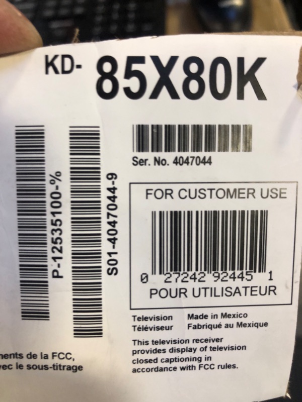 Photo 5 of Sony 85 Inch 4K Ultra HD TV X80K Series: LED Smart Google TV with Dolby Vision HDR KD85X80K- 2022 ModelwithSony HT-A3000 85 TV ----SOUND BAR NOT INCLUDED 