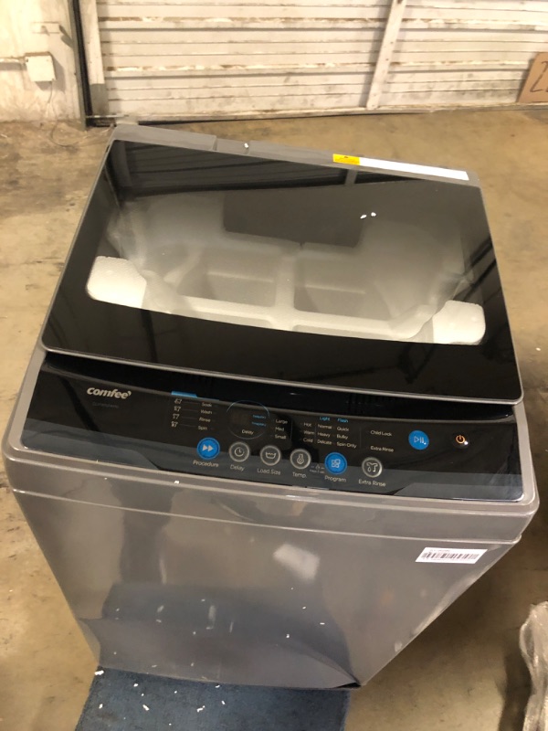 Photo 1 of COMFEE’ 1.6 Cu.ft Portable Washing Machine, 11lbs Capacity Fully Automatic Compact Washer with Wheels, 6 Wash Programs Laundry Washer with Drain Pump, Ideal for Apartments, RV, Camping, Magnetic Gray Gray 1.6 Cu.ft