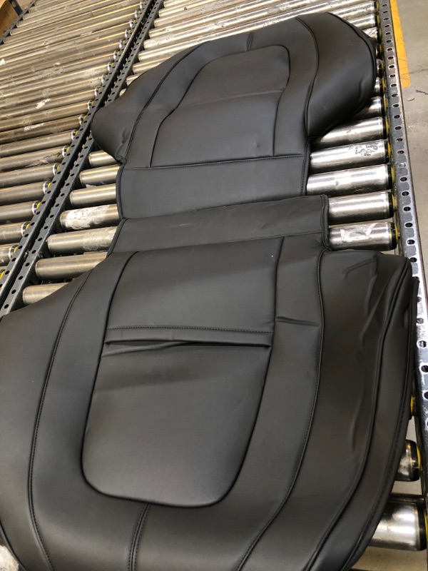 Photo 3 of BASENOR Tesla Model 3 Model Y Model S Model X Leather Seat Back Kick Protectors Kick Mats Black 