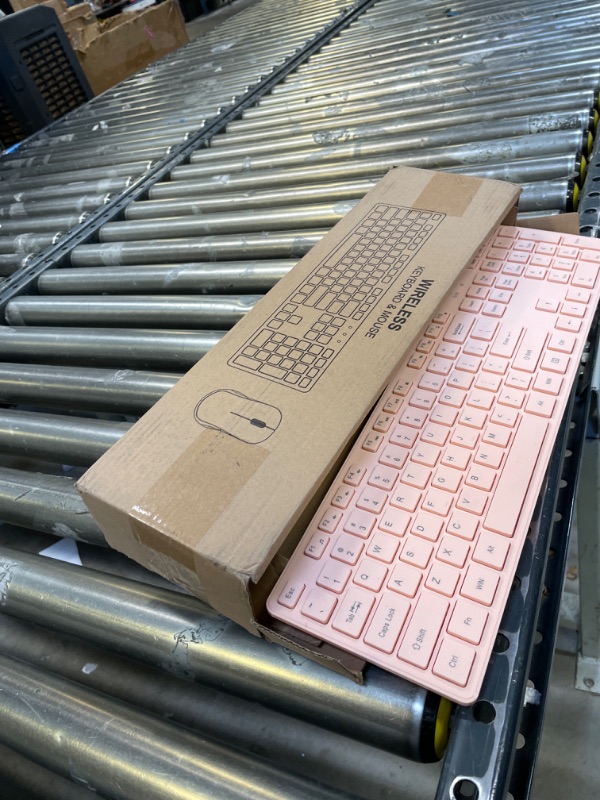 Photo 1 of Wireless Keyboard and Mouse Silent Set, 2.4GHz Ultra-Slim USB Keyboard and Mouse Wireless, Water-Dropping Keycaps, 12 Shortcuts, Keyboard Mouse Combo for PC...
