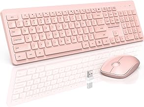 Photo 1 of Wireless Keyboard and Mouse Silent Set, 2.4GHz Ultra-Slim USB Keyboard and Mouse Wireless, Water-Dropping Keycaps, 12 Shortcuts, Keyboard Mouse Combo for PC...
