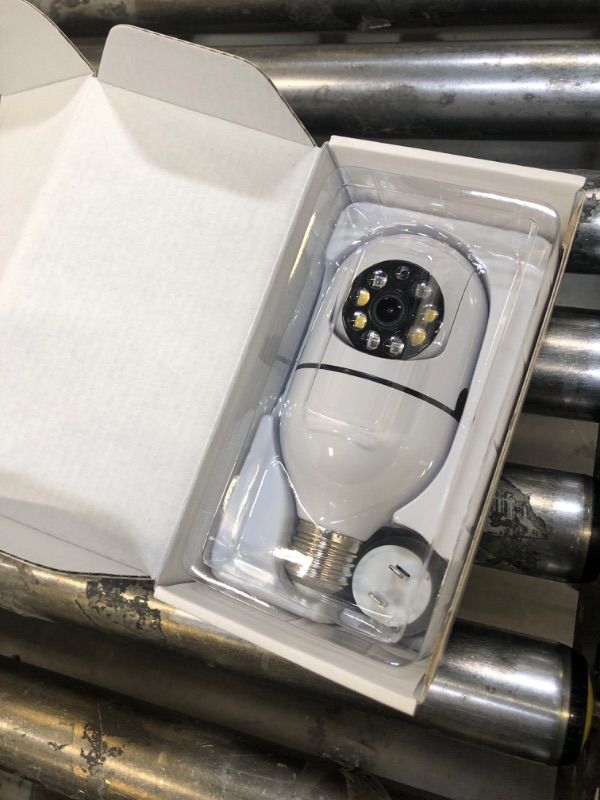 Photo 1 of 3MP Bulb Camera, 360°HD Light Bulb Security Camera Outdoor Indoor Full Color Day and Night,Two-way talk Audible Alarm, Lightbulb Support 2.4Ghz Wifi Motion Detection, Cloud Service Free Trial 1 Month