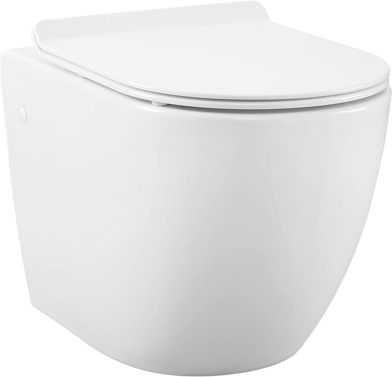 Photo 1 of Swiss Madison Well Made Forever SM-WT449 St. Tropez Wall Hung Toilet, Glossy White
